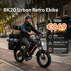 HEADEER® BK20 1500W Fat Tire E-Bike | 31 Mph 50 Miles Retro Commuter