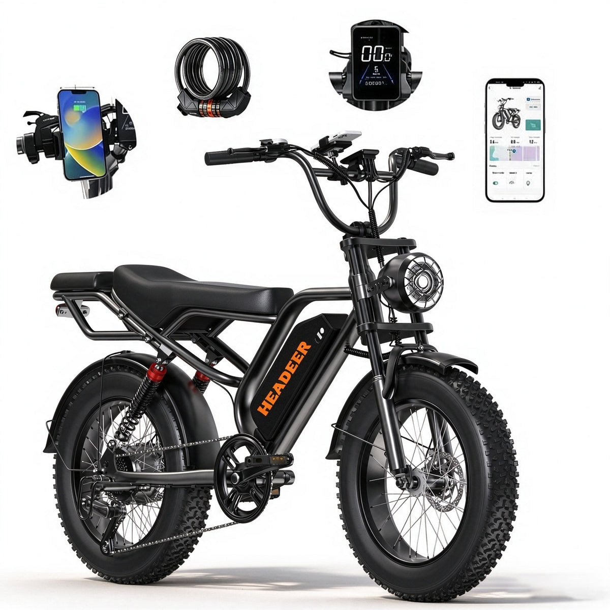 HEADEER® BK20 Fat Tire Retro Commuter E-Bike