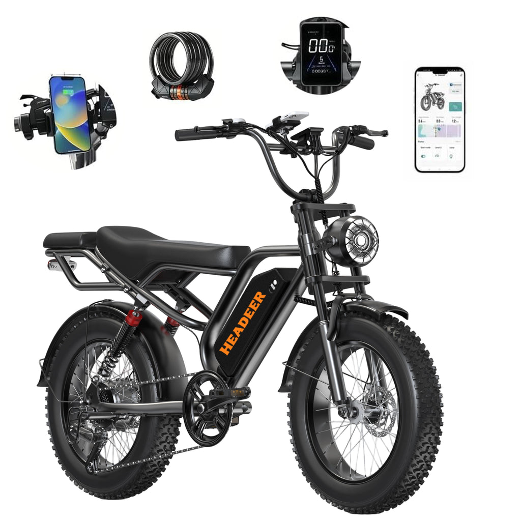 HEADEER® BK20 Fat Tire Retro Commuter E-Bike