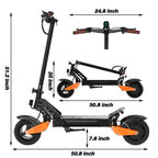 HEADEER® H67 1600W Peak Power 40 Miles Range 31 Mph Off-Road Electric Scooter