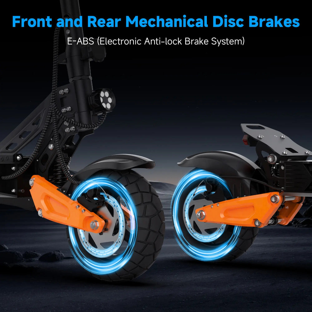 HEADEER® H67 Pro 1600W Peak Power 60 Miles Range 31 Mph Fat Tire Foldable E-Scooter