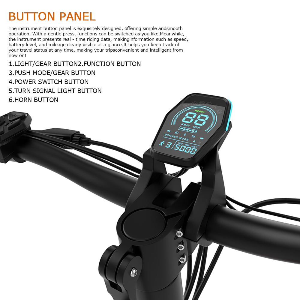 HEADEER® H67 Pro 1600W Peak Power 60 Miles Range 31 Mph Fat Tire Foldable E-Scooter