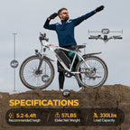 HEADEER® K900 1500W Peak Power 50 Miles Range 31 Mph City Commuter E-Bike