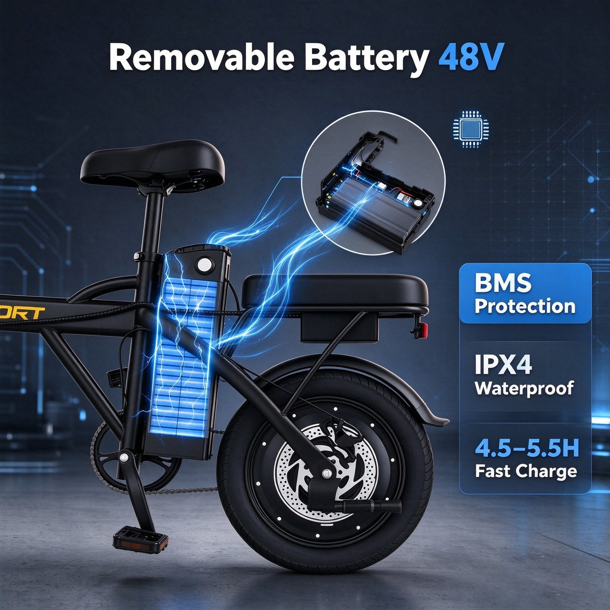 HEADEER® X14-Pro Foldable Electric Bike 14" Ebike 48V 20Ah 1000Wh 100 Miles Range Commuter Off-Road E Bikes