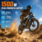 HEADEER® BK20 1500W Peak Power 50 Miles Range 31 Mph Retro Fat Tire Electric Bike